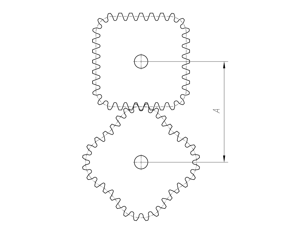 Non circular gears design